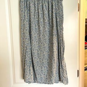Old Navy Blue Floral Midi Skirt